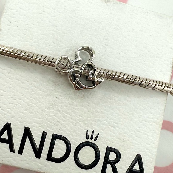 NWOT Disney Mickey Mouse Openwork Charm Sterling Silver 925 - Picture 2 of 3
